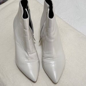 Sam Edelman Sleek White Ankle Booties